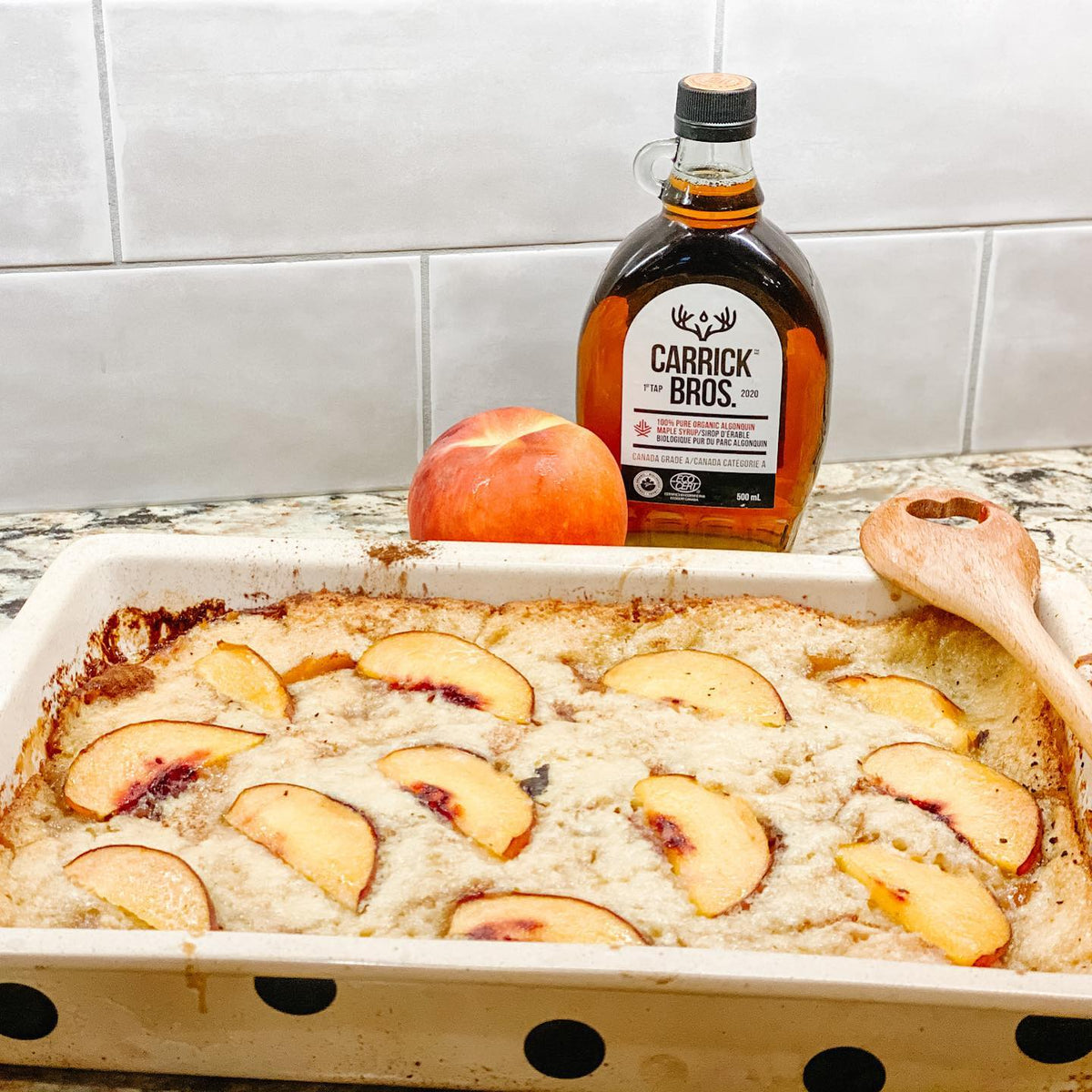 Maple Peach Cobbler
