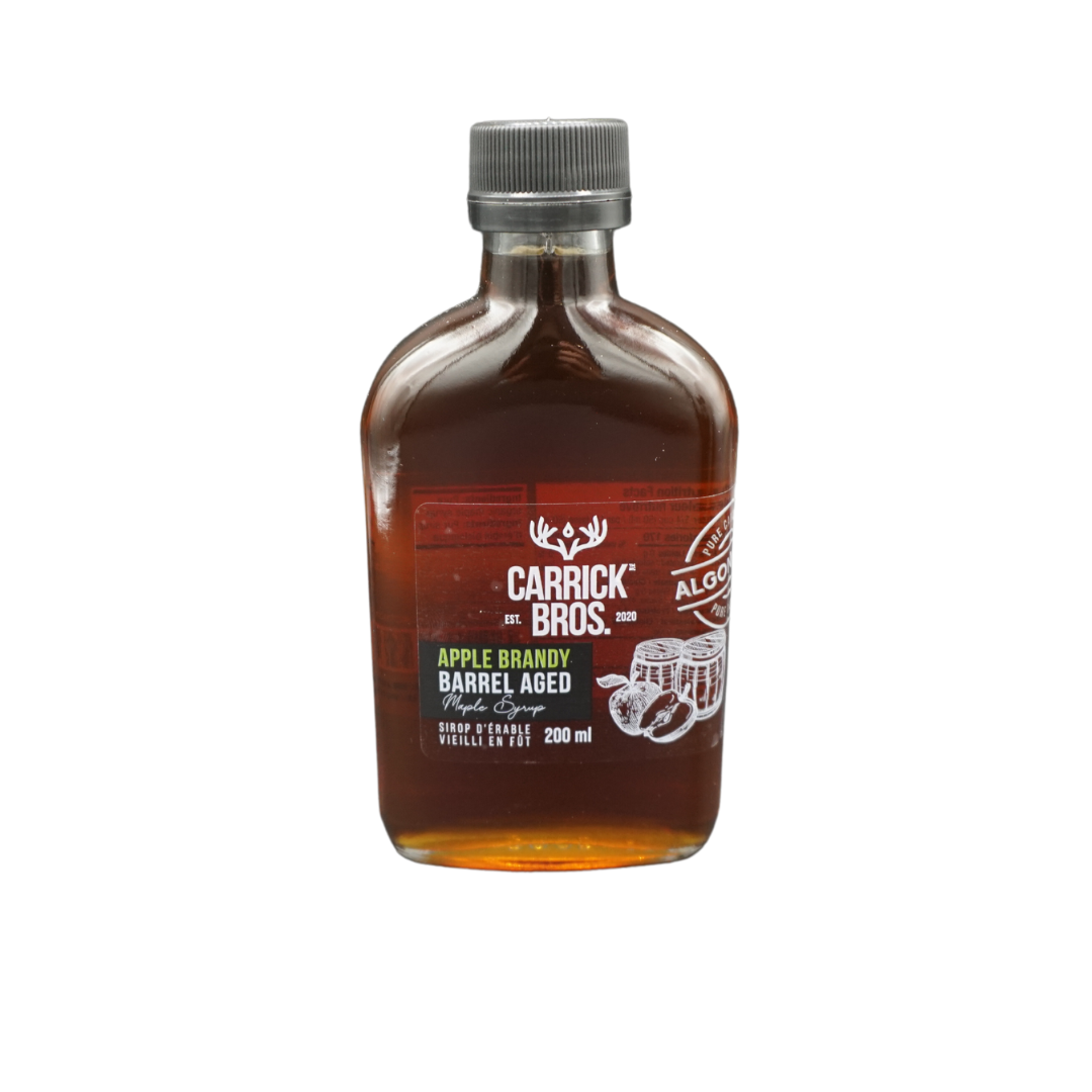 Apple Brandy Barrel Aged Maple Syrup Carrick Bros.