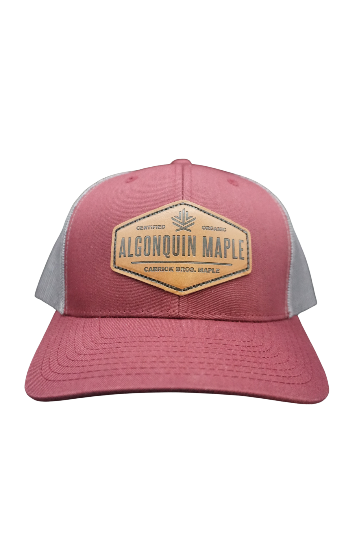 Baseball Cap | Maroon/Leather Patch