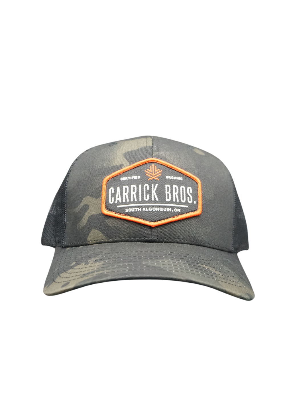 Baseball Cap | Black Camo/Woven Patch