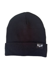 Toque | Black With Ribbed Knit Cuff